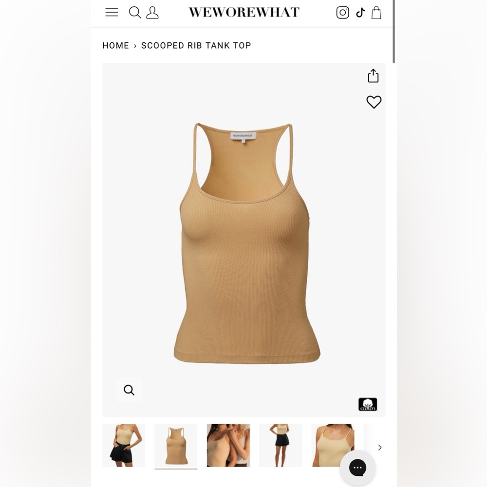 We Wore What Scooper Rib Tank size XXS NWT brand new never worn in packaging